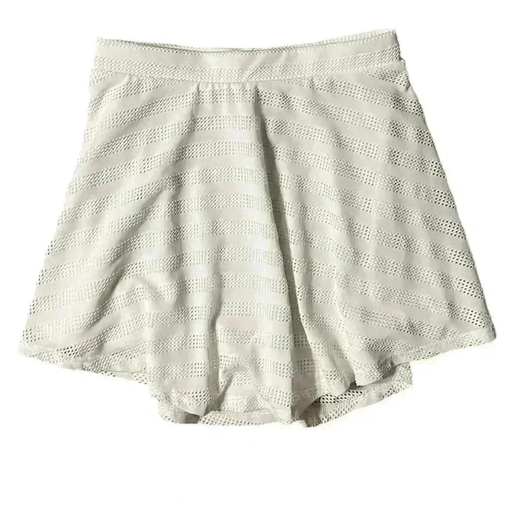 White above knee mesh skirt